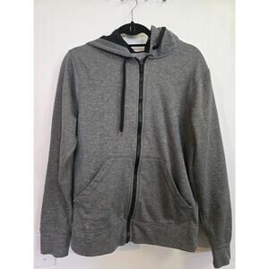 Champion Athletic Hoodie Mens Medium Heather Gray Fleece Lined Pullover